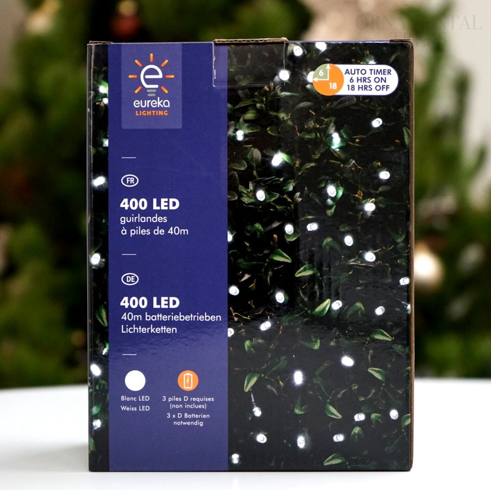 400 White Christmas Lights