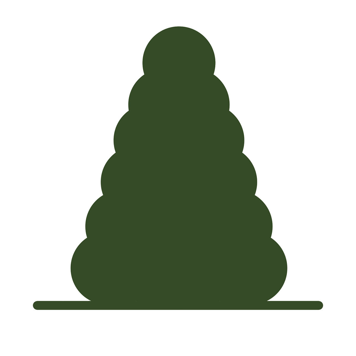 Pyramid topiary shape