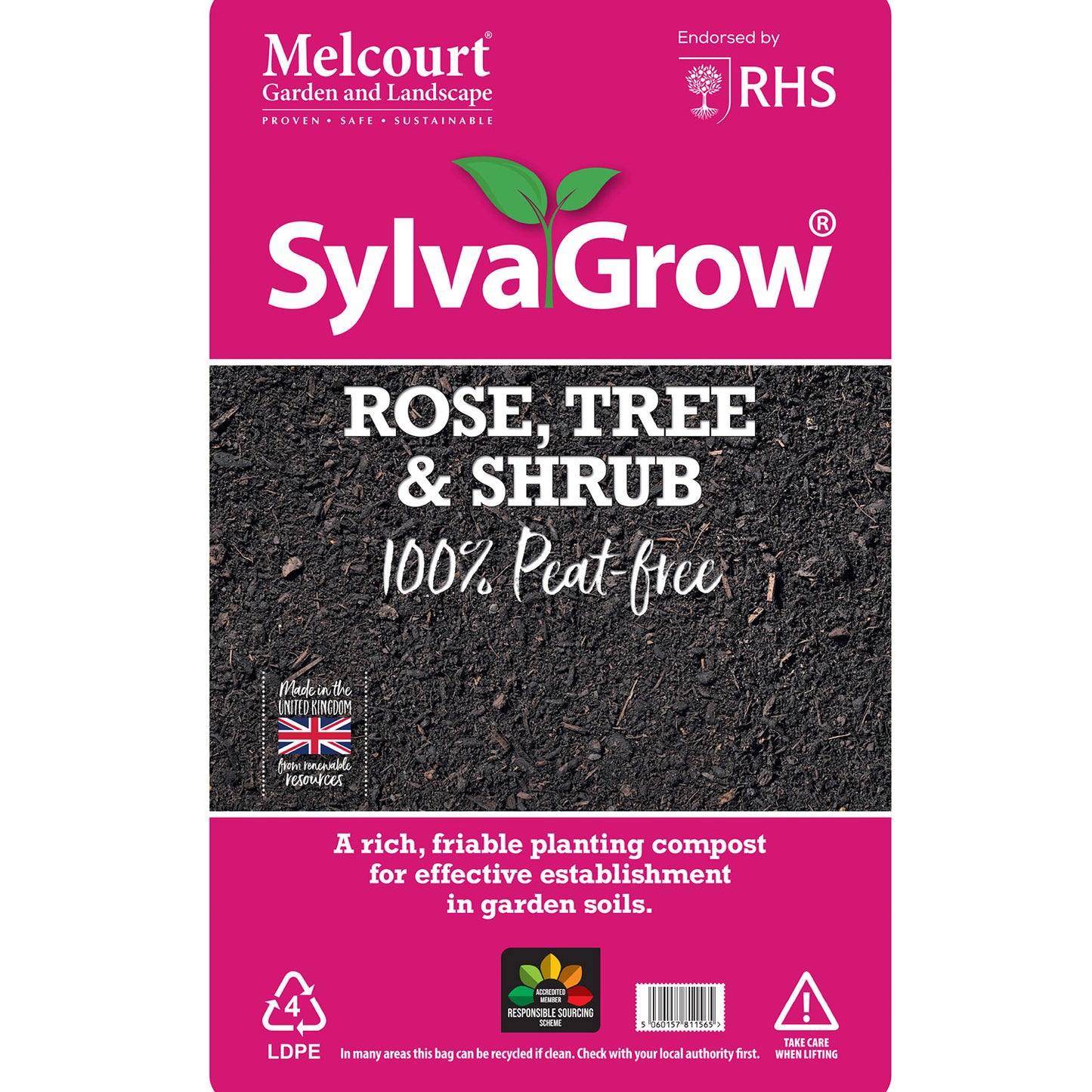 Melcourt Melcourt SylvaGrow® Rose, Tree & Shrub Planting Compost 40 Litres