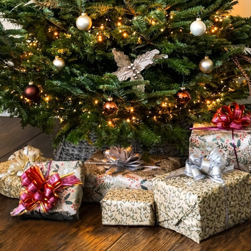 Christmas gifts under tree