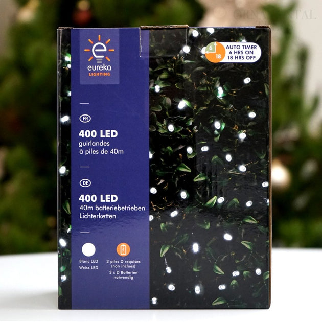 400 White Christmas Lights