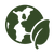 Green planet icon