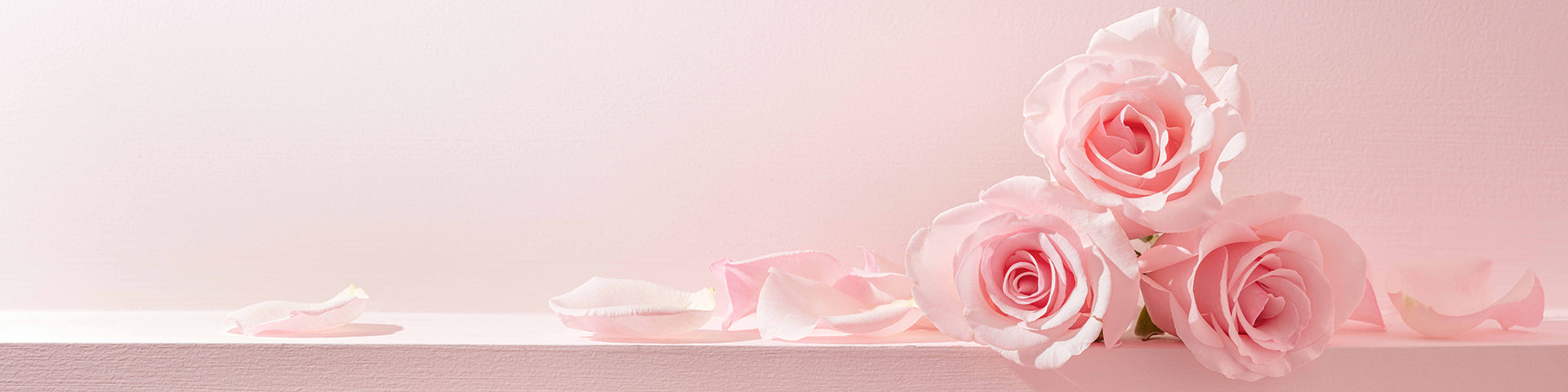 Pink rose birthday banner