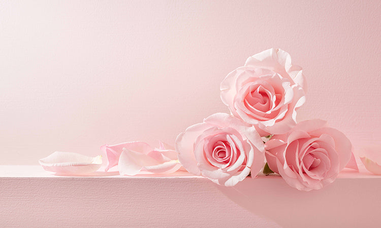 Pink rose birthday banner