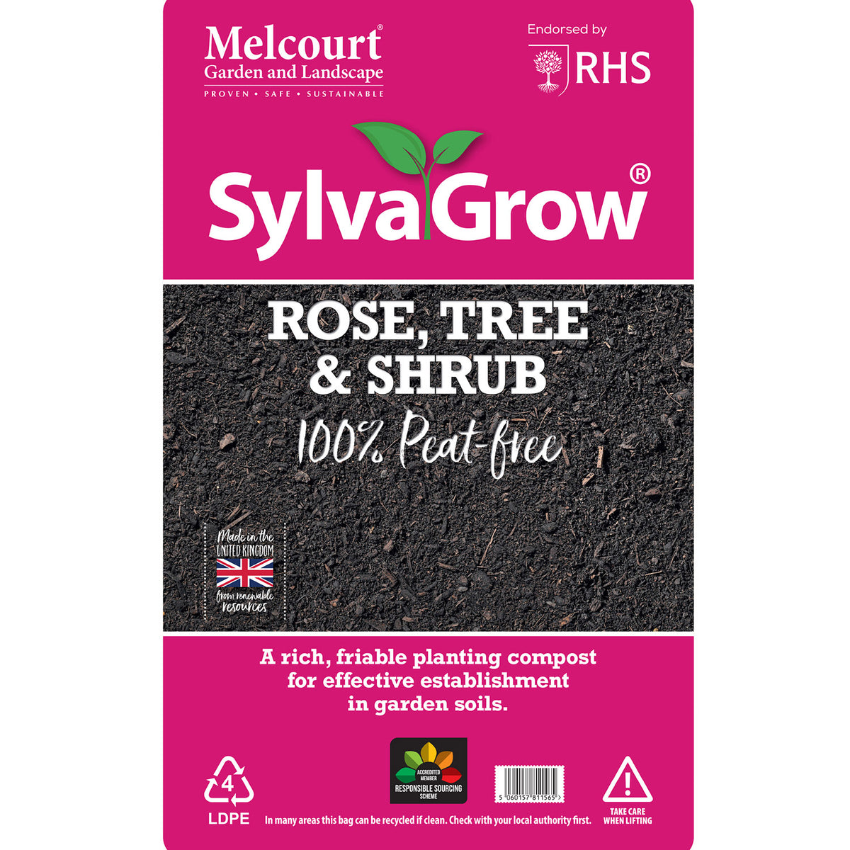 Melcourt Melcourt SylvaGrow® Rose, Tree & Shrub Planting Compost 40 Litres